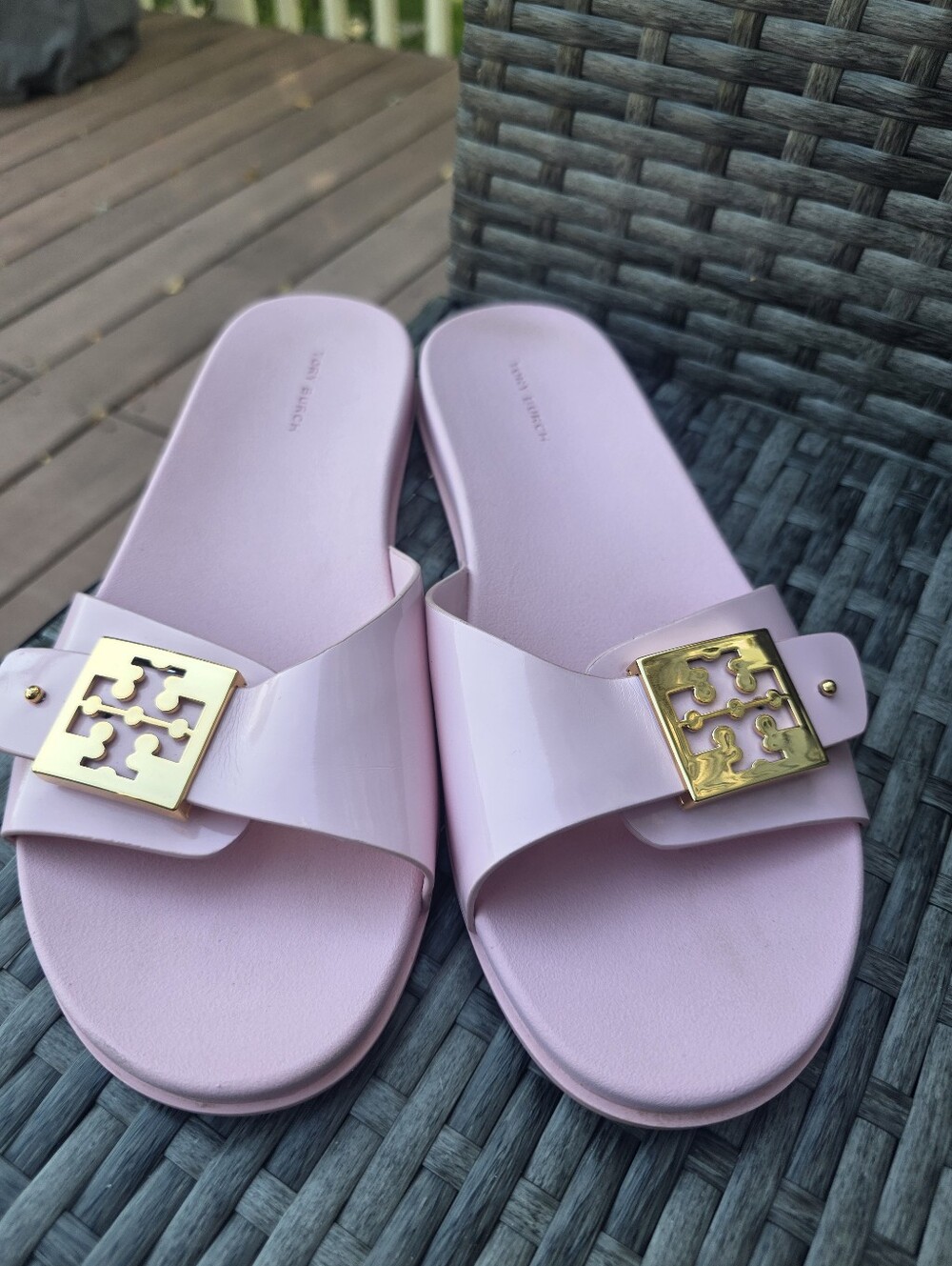 Tory Burch Buckle Slide Rosa Sandal Candy Size 9
